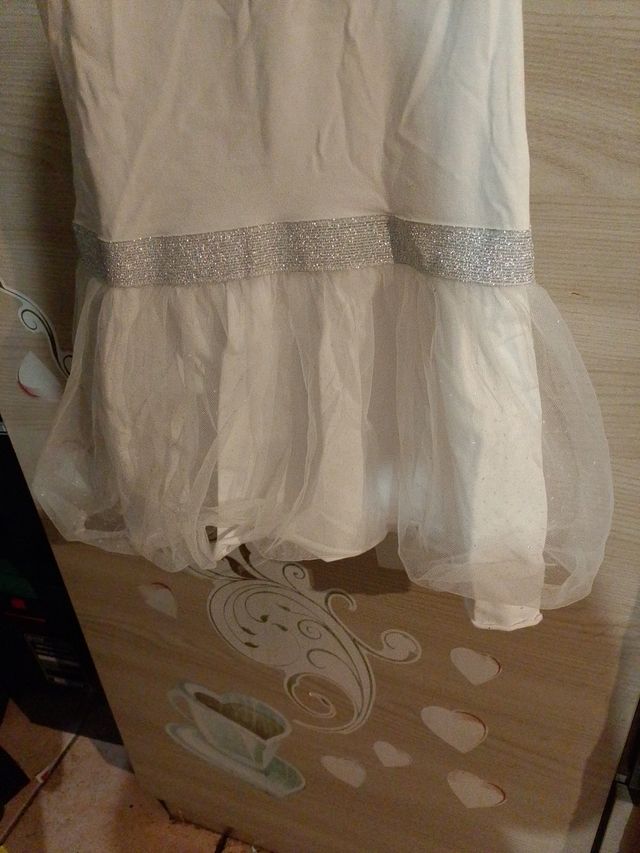 Vestito bianco bambina cuore tg M
