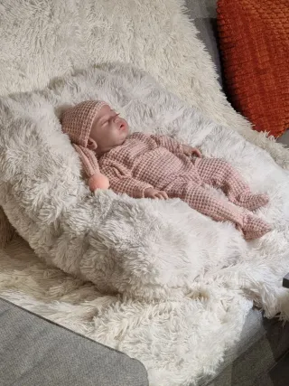 Muñeca Reborn Silicona Blanda Platino