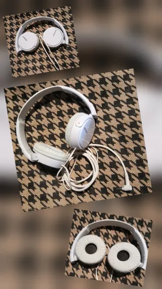 Cuffie Sony Bianche con cavo 