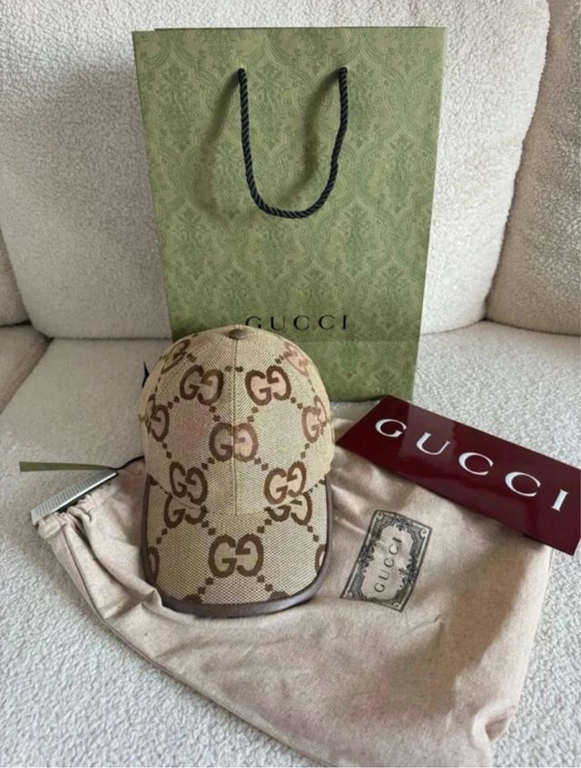 Gorra Gucci GG Maxi Beige/Marrón
