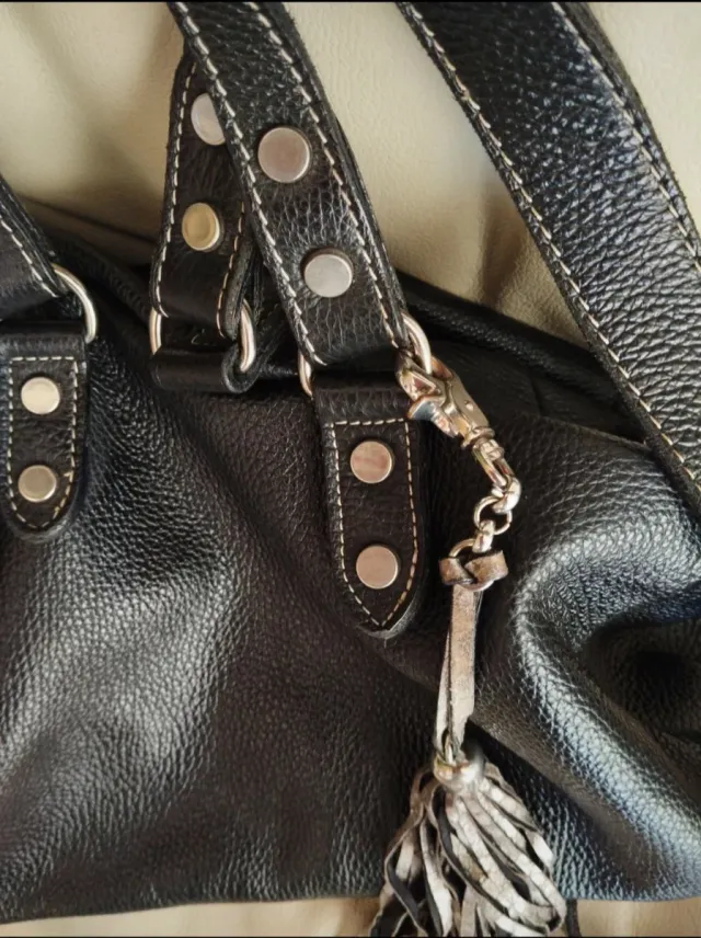 Bolso Piel Italiano Mujer Negro