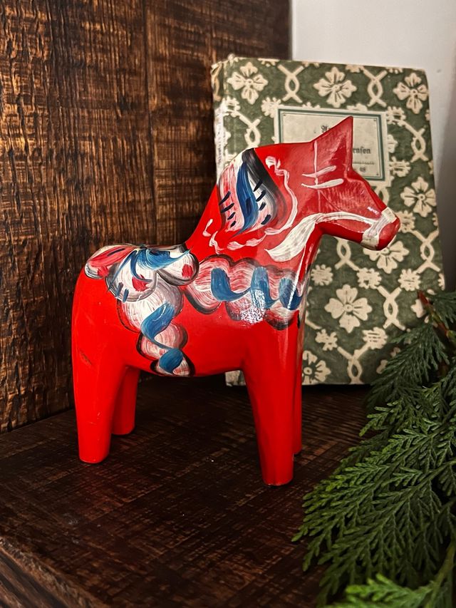 Caballo de Dala Sweden original vintage años 70 