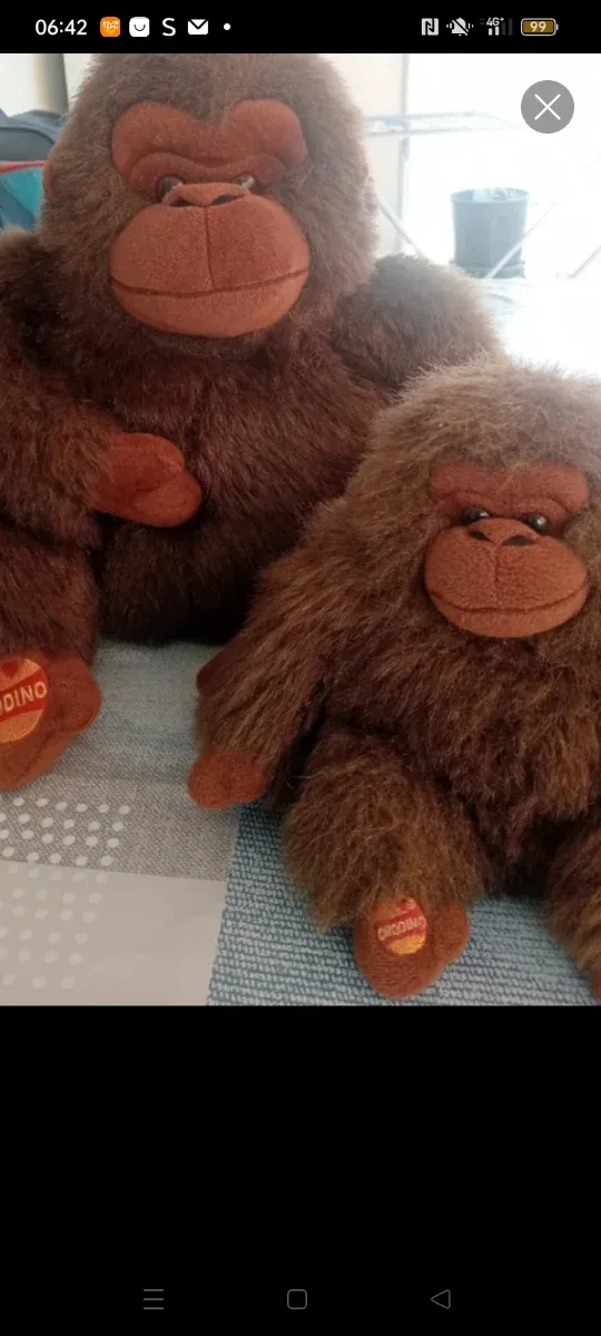 2 peluche scimmia Crodino