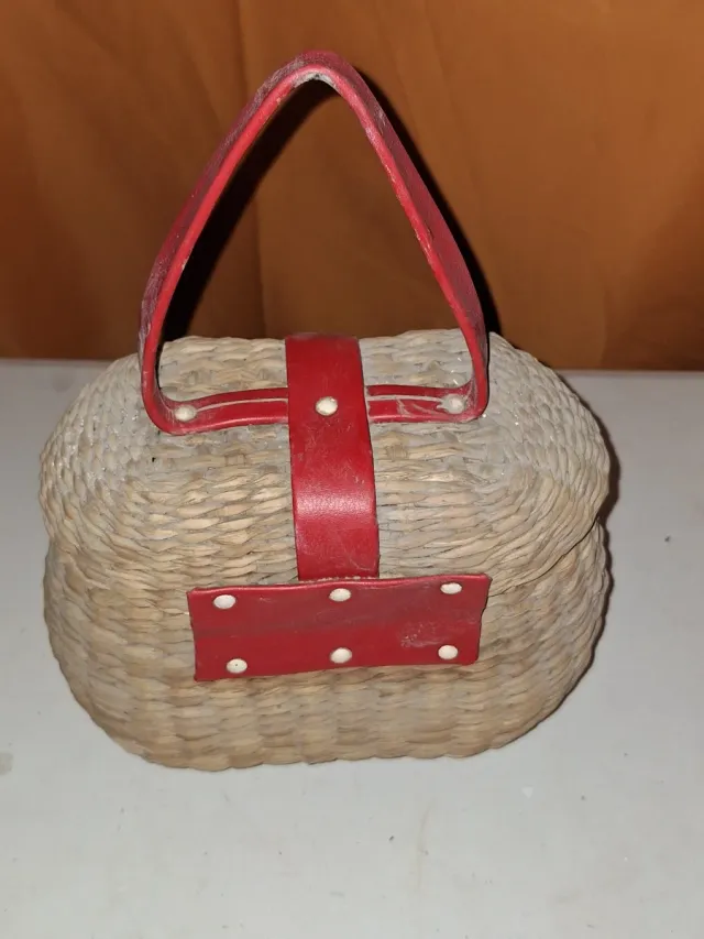 Bolso ibor de mimbre vintage Años 60