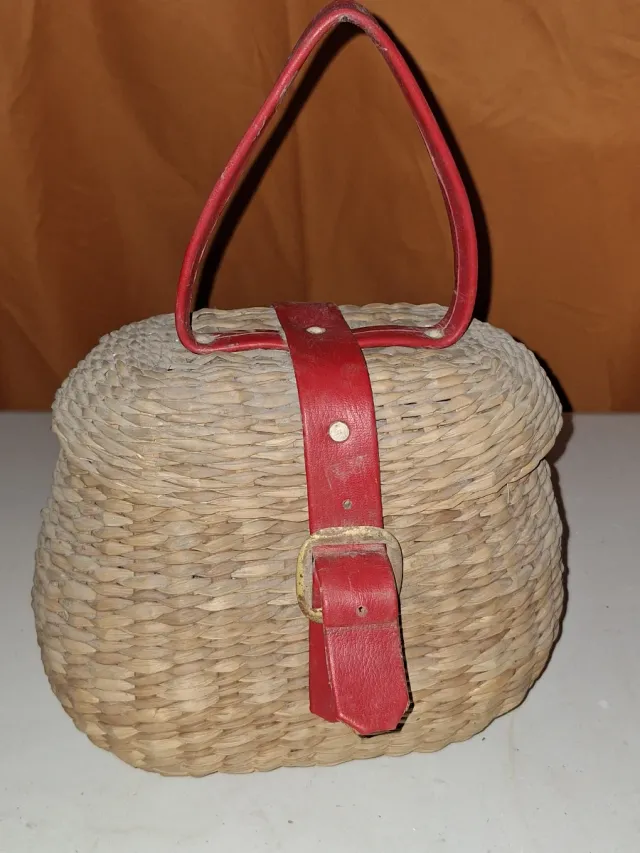 Bolso ibor de mimbre vintage Años 60