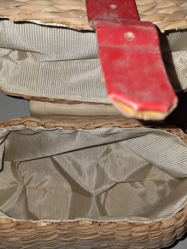 Bolso ibor de mimbre vintage Años 60