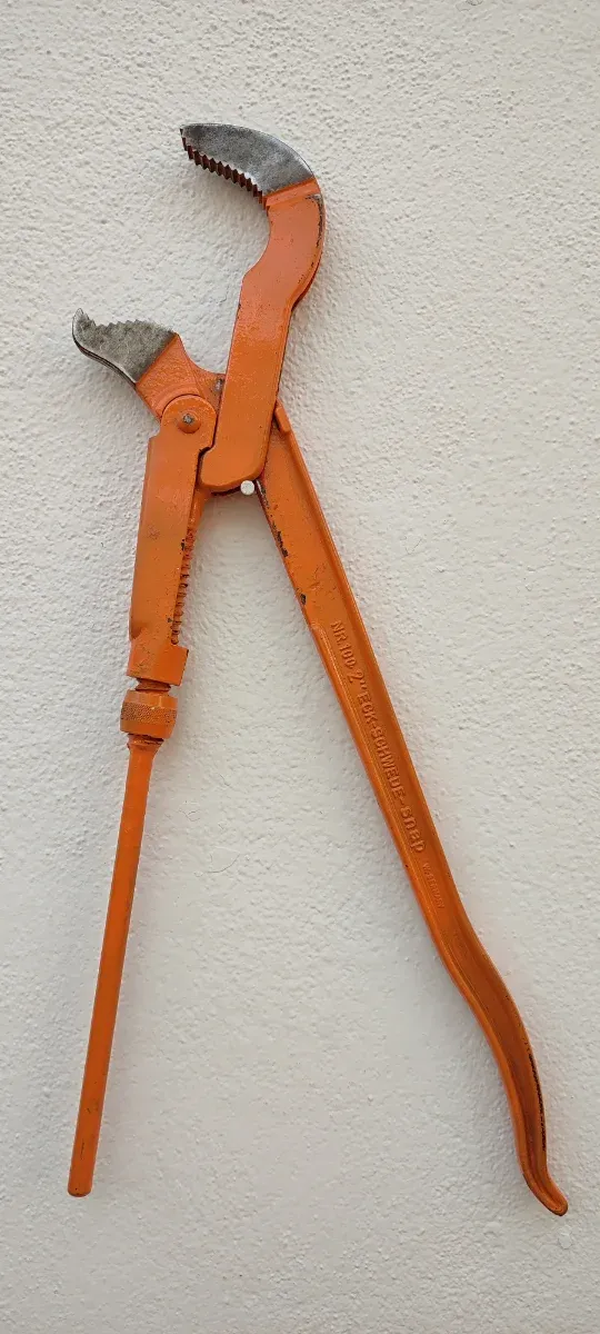 Llave Grifa Alemana Naranja