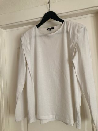 Camiseta Massimo Dutti manga larga blanca