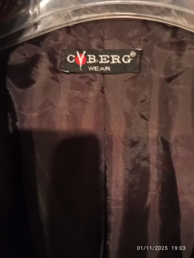 Giacca CYBERO velluto marrone doppiopetto