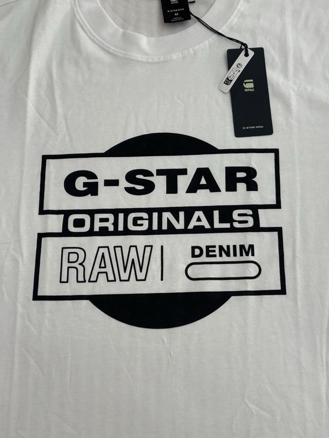 Camiseta G-Star RAW Talla M Blanca