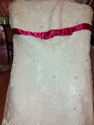 Vestido de Novia Encaje y Perlas