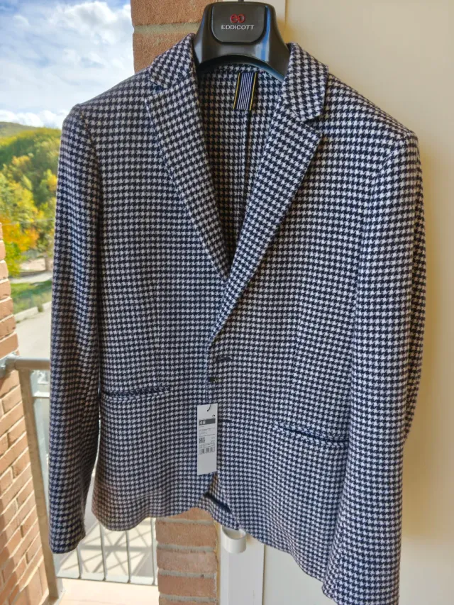 Giacca uomo Sisley pied de poule taglia 48