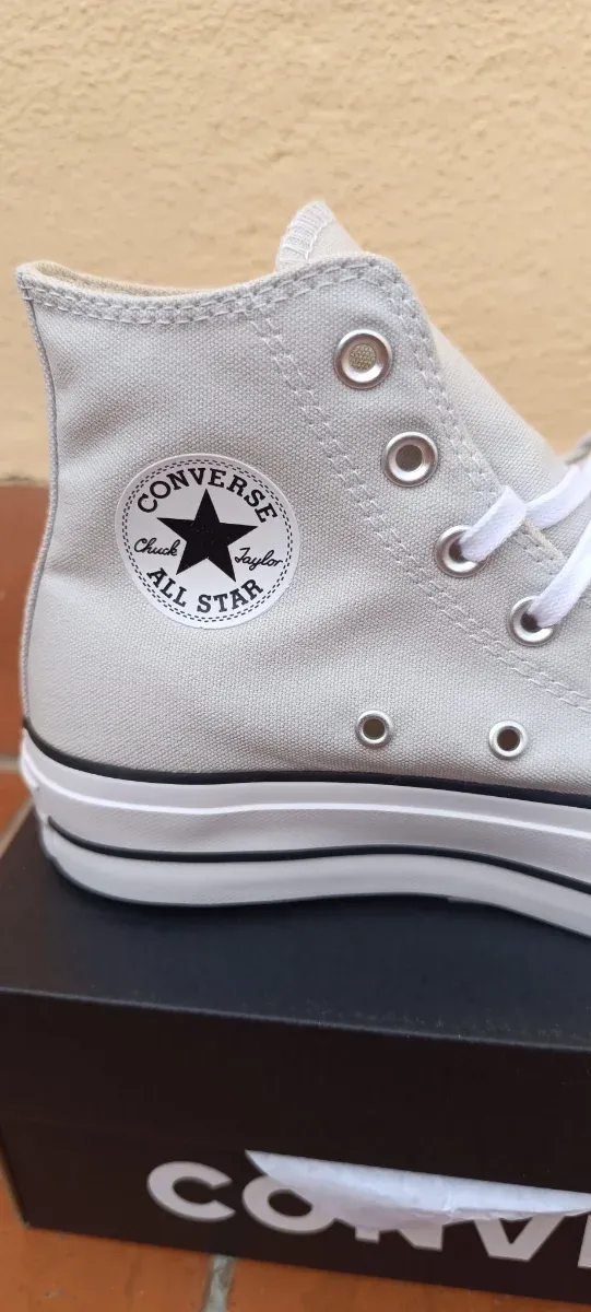 Converse plataforma grises talla 36