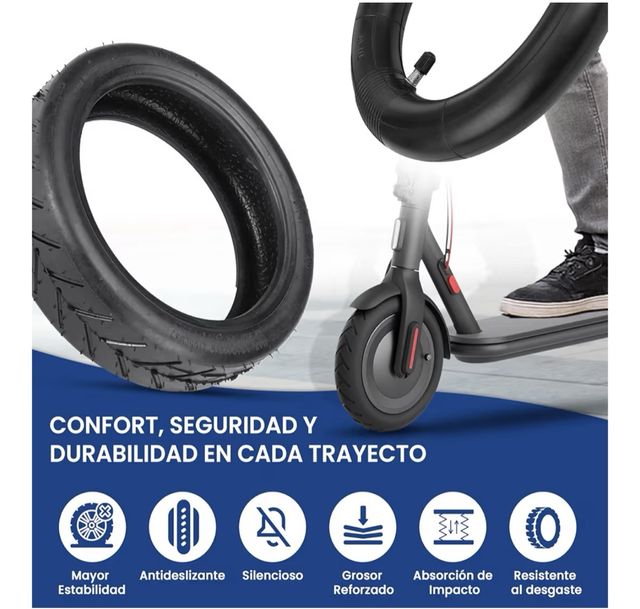 Rueda y Cámara Patinete Eléctrico 8 1/2 x 2