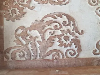 Vassoio legno intagliato shabby chic