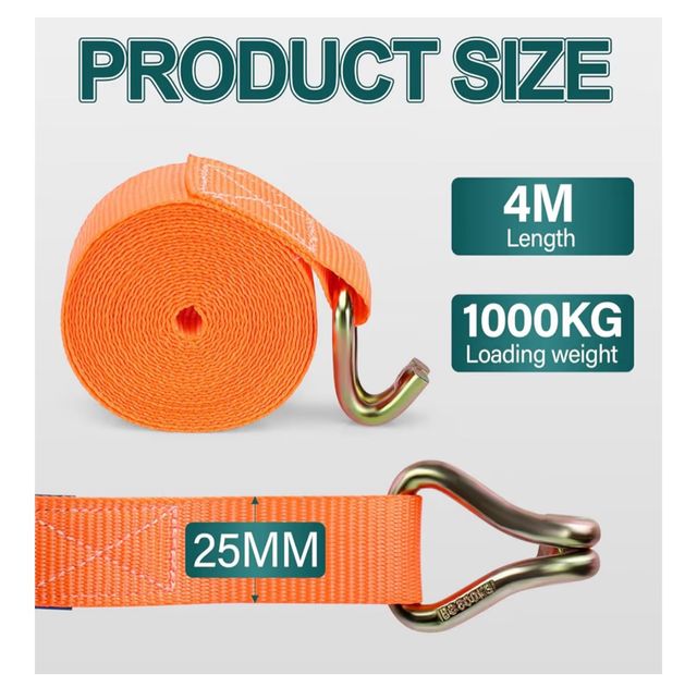 3 Correas de Amarre 4M 1000KG