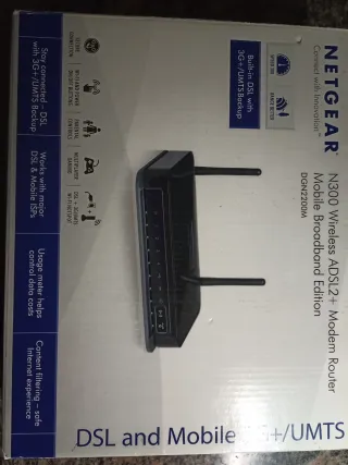 Router Modem Netgear N300 DGN2200M