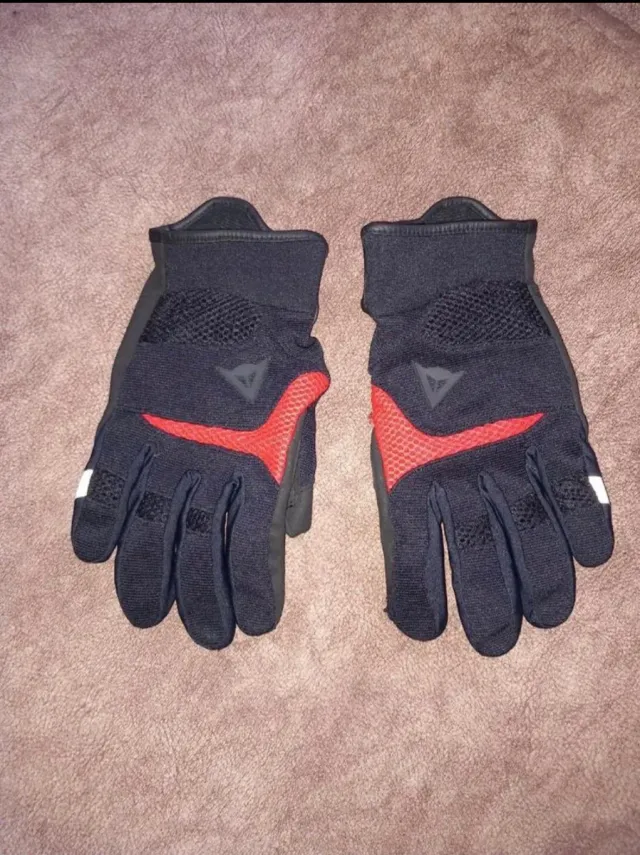 Guantes Dainese Moto Verano Negro Rojo
