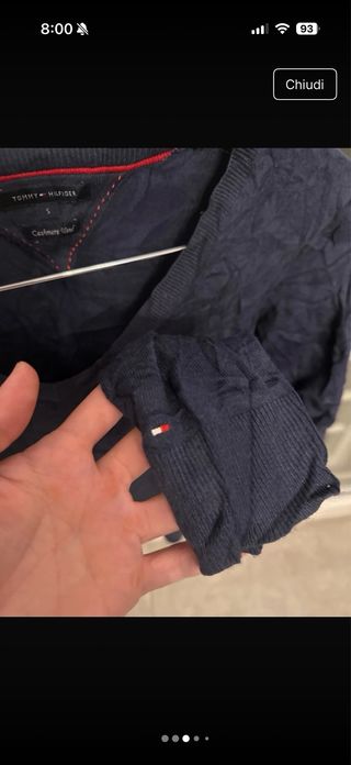 Maglione Tommy Hilfiger Blu Cashmere