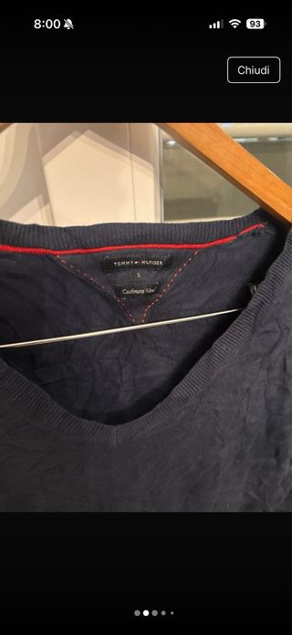 Maglione Tommy Hilfiger Blu Cashmere