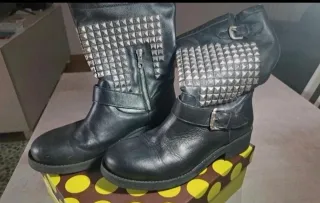 Stivali biker con borchie