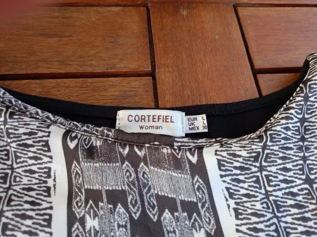 Vestido estampado manga larga