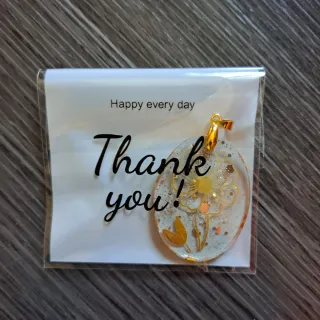 Colgantes Resina Flores Secas Set 4