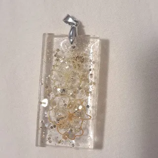 Colgantes Resina Flores Secas Set 4