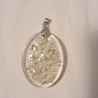 Colgantes Resina Flores Secas Set 4