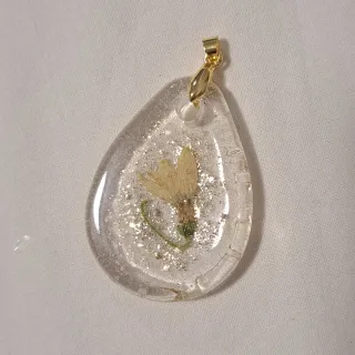 Colgantes Resina Flores Secas Set 4