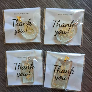 Colgantes Resina Flores Secas Set 4