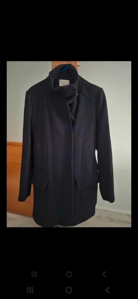 Abrigo Zara Negro Mujer