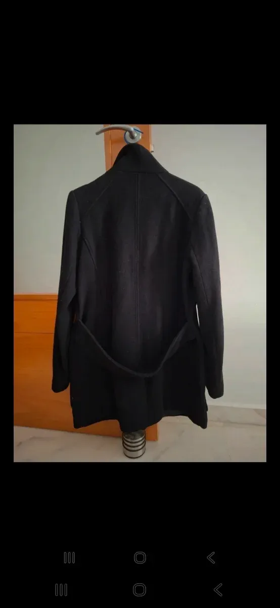 Abrigo Zara Negro Mujer