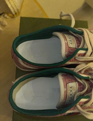 Sneakers Gucci bambina rosa e panna