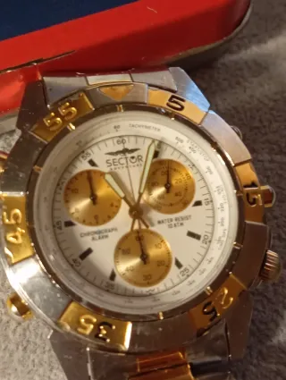 Orologio Sector Cronografo Allarme Oro Argento