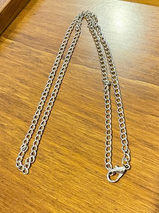 Catena in acciaio color argento