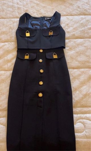 Completo Elisabetta Franchi nero con dettagli oro