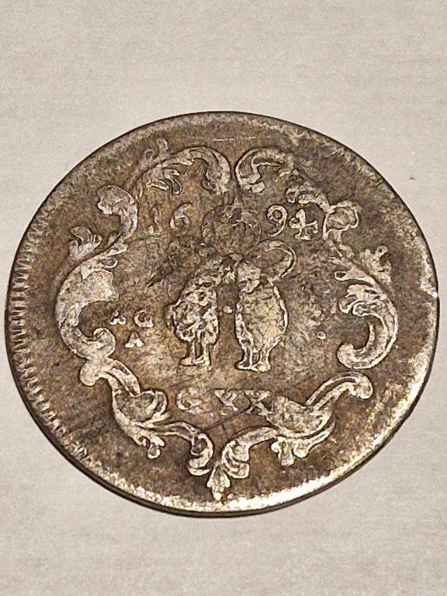 1 Tari Plata Carlos II 1694 Nápoles