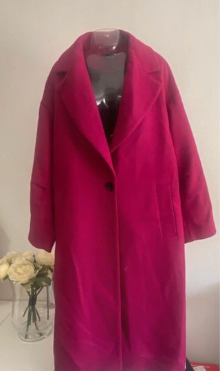 Abrigo oversize fucsia