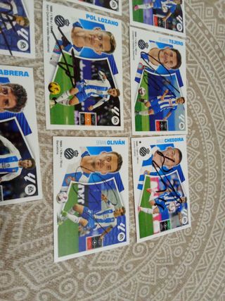 Cromos RCD Espanyol Firmados