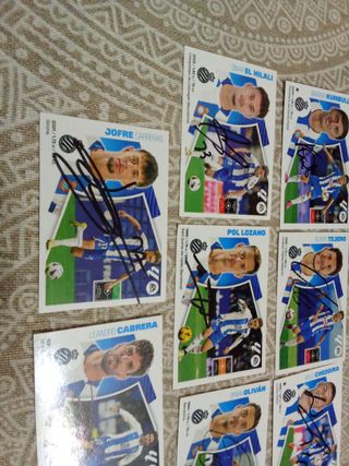 Cromos RCD Espanyol Firmados