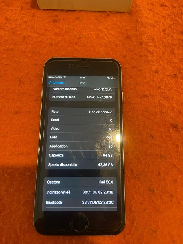 iPhone 6s 64GB Argento