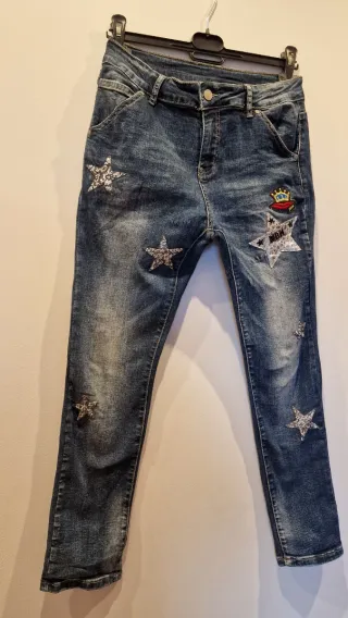 Pantalón vaquero tobillero Made in Italy