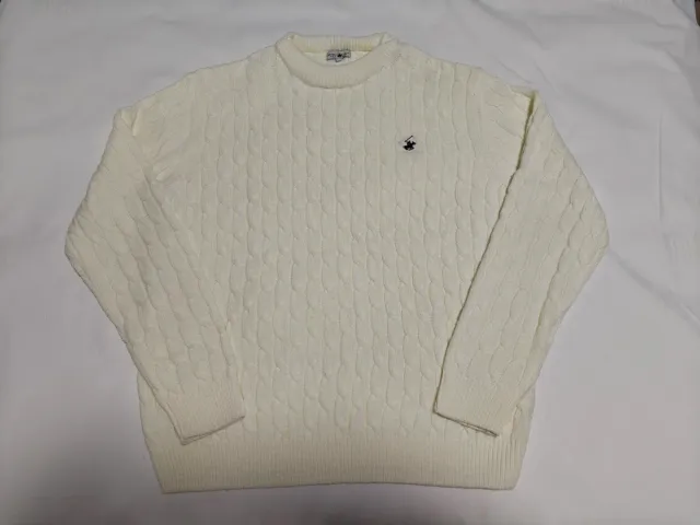 Jersey Polo Club punto trenzado blanco talla  XXL