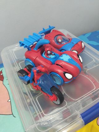 Juguete Spiderman Moto y Figura