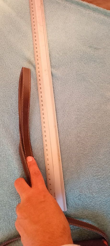 Bolso Artesanal Piel Blanco y Marrón