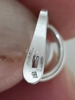 Conjunto Plata Ley Anillo y Pendientes Perla