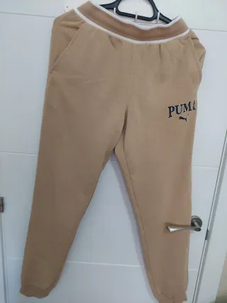 Conjunto Chándal Puma Beige y Blanco Nuevo S/M