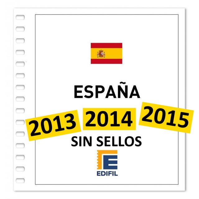 Spagna. Fogli Edifil senza timbri 2013-2015 (3 anni)