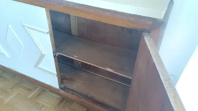 Mueble aparador blanco y madera 170 cm